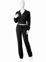 Ensemble 2 pièces streetwear sportif pour femme, imprimé léopard, best-seller : veste courte zippée à capuche et leggings stretch