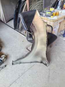 Planche de sable d'origine d'occasion en stock, livraison rapide dans le monde entier, avec une petite réparation restante, garde-boue gauche et droit pour <span class=keywords><strong>Porsche</strong></span> <span class=keywords><strong>Cayenne</strong></span> - Product Image 3