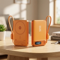 Banco de Energía Magnético Ultracompacto LC43 de Alta Capacidad 5000/10000mAh, Inalámbrico 15W/25W, Cableado 20W/45W, Pantalla Inteligente AI2.0, Aleación de Aluminio