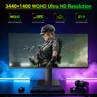 Monitor Gaming OEM de Fábrica de 34 Pulgadas 4K 3440*1440 LCD Negro 165Hz 300nits IPS 1ms(GTG) para eSports
