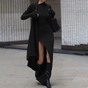 Vestido de Mujer al por Mayor, Personalizado, OEM, ODM, de Alta Calidad, Estilo Europeo y Americano, Nuevo, de Punto, Manga Larga, Sexy, Ajustado, para Otoño - Product Image 4