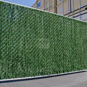 Recinzione a Maglie con <span class=keywords><strong>Doghe</strong></span> Privacy Rivestite in Erba Artificiale Verde - Product Image 4