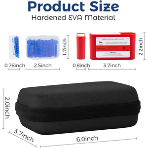 Estuche de Viaje Resistente de EVA para Kit Diabético, Protector para Glucómetro, Pluma de Insulina, Jeringa y Agujas Desechables - Product Image 5