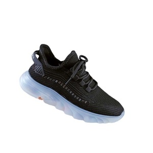 Zapatillas Blancas de Punto con Punta Redonda, Cierre de Cordones, Parte Superior de Malla, Suela con Amortiguación de Aire, para Todas las Temporadas, Estilo Chunky - Product Image 3
