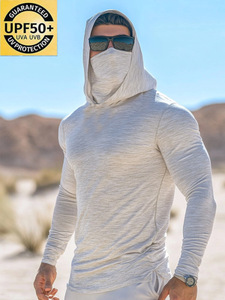 Sudadera con Capucha Deportiva de Manga Larga para Hombre, Venta al Por Mayor OEM, para Pesca, de Secado Rápido, Transpirable, UPF50, 100% Poliéster - Product Image 2