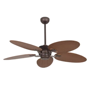 52-Inch <b>Modern</b> Decorative Metal Palm Tropical Breeze DC <b>Ceiling</b> <b>Fan</b> Low Noise 5 Blades with Mechanical Control ABS Lamp Body - Product Image 1