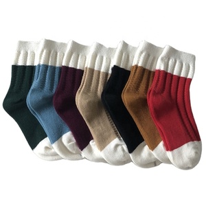 Calcetines tobilleros <span class=keywords><strong>de</strong></span> doble costura con bloques <span class=keywords><strong>de</strong></span> color Morandi para niños pequeños, calcetines <span class=keywords><strong>de</strong></span> algodón suave para niños <span class=keywords><strong>de</strong></span> jardín <span class=keywords><strong>de</strong></span> infantes, venta al por mayor personalizada OEM - Product Image 1