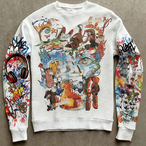 カスタムDTG卸売カスタムプリントオーバーサイズコットンビンテージ酸ウォッシュ<span class=keywords><strong>T</strong></span>シャツグラフィックワッフル長袖<span class=keywords><strong>t</strong></span>シャツ - Product Image 1