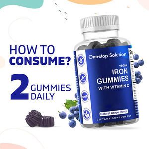 Suplemento de goma <span class=keywords><strong>Iron</strong></span> Plus Gummy Vitamin <span class=keywords><strong>Iron</strong></span> con vitamina C <span class=keywords><strong>Iron</strong></span> Gummies - Product Image 1