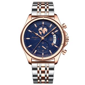 <span class=keywords><strong>Reloj</strong></span> <span class=keywords><strong>de</strong></span> Cuarzo <span class=keywords><strong>de</strong></span> Lujo para Hombre 989G, Casual, Completamente <span class=keywords><strong>de</strong></span> Acero Inoxidable, Resistente al Agua 3BAR, Cronógrafo, Visualización <span class=keywords><strong>de</strong></span> Fecha, Manecillas Luminosas, Aleación - Product Image 4