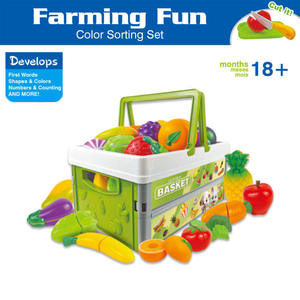 Ensemble de 34 jouets de découpe alimentaire avec 25 fruits et légumes simulés, 2 planches à découper, couteaux de sécurité, cadeau de pique-nique pour enfants - Product Image 2