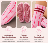 Chaussettes de yoga antidérapantes pour femmes, de qualité supérieure, avec logo personnalisé, pour la salle de sport, le trampoline et le pilates, en coton
