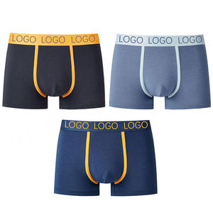Fabricant Boxers taille moyenne confortables, respirants pour la peau, en coton à élasticité élastique pour hommes, sous-vêtements courts pour hommes - Product Image 3