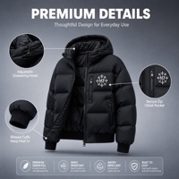Veste d'hiver rembourrée à capuche pour homme DJ08 MINFAN, grande taille, coupe ample, coupe-vent, chaude, pour voyages, randonnée, design personnalisé, extérieur