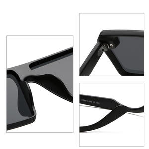 Gm Lunettes de soleil pour hommes 58-18-142 Pc Frame Tac Lens Protection UV400 Couleur grise Monture large Verres intégrés - Product Image 1