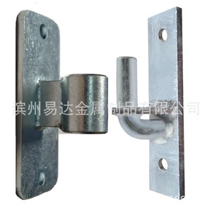 Bisagra de puerta de hierro galvanizado en zinc negro para montaje en pared, apertura de 180 grados, para puerta de granja, valla de madera, uso industrial - Product Image 2