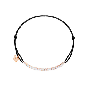 Bracelet en corde tressée réglable Jietao personnalisé avec barre en diamant pavé, en acier inoxydable, pierre de zircon, breloque logo et bijoux en cristal - Product Image 2