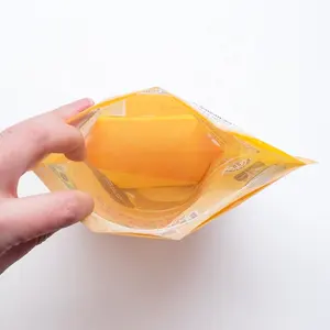 Sacs en plastique d'emballage pour aliments congelés PE en mylar refermable imprimés sur mesure Pochette d'emballage pour aliments précuits frits