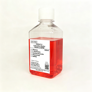 ACE VITRO OEM 500ml Medio de <span class=keywords><strong>Cultivo</strong></span> <span class=keywords><strong>Celular</strong></span> DMEM/F-12 Glucosa L-Glutamina Piruvato de Sodio Rojo Fenol HEPES Reactivos de Laboratorio 1 Año - Product Image 5