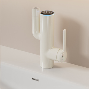 Robinet de cuisine multifonctionnel en acier inoxydable avec disque en céramique activé par une clé, double structure, pour évier - Product Image 1
