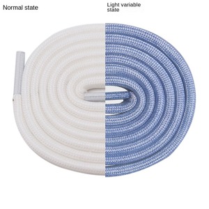 Weiou 끈 공장 5mm 라운드 태양 활성 변색 성 신발 끈 UV 변화 색상 부츠 끈 사용자 정의 색상 - Product Image 1