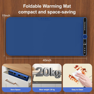 Adjustable Temperature Anti-Slip <b>Electric</b> Warming Tray Food Warmer <b>Pad</b> <b>Heating</b> Tray Mat Silicone Food Warming Mat - Product Image 5
