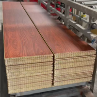 Lámina de Techo de PVC, Película Impermeable, Placas de Techo Suspendido de PVC, Revestimiento de Pared WPC, Paneles de Techo Falso con Aspecto de Madera