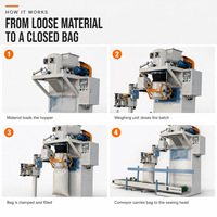 Machine d'emballage de sacs 50kg 25kg, capacité de 180 à 300 sacs par heure, avec pesage électronique et retour de données