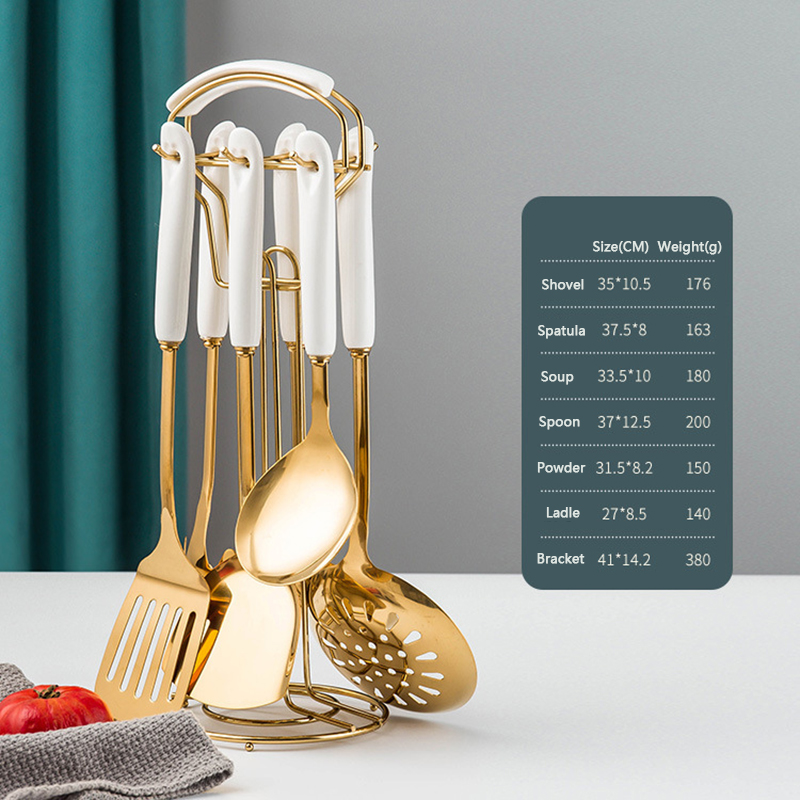 White Handle With Gold