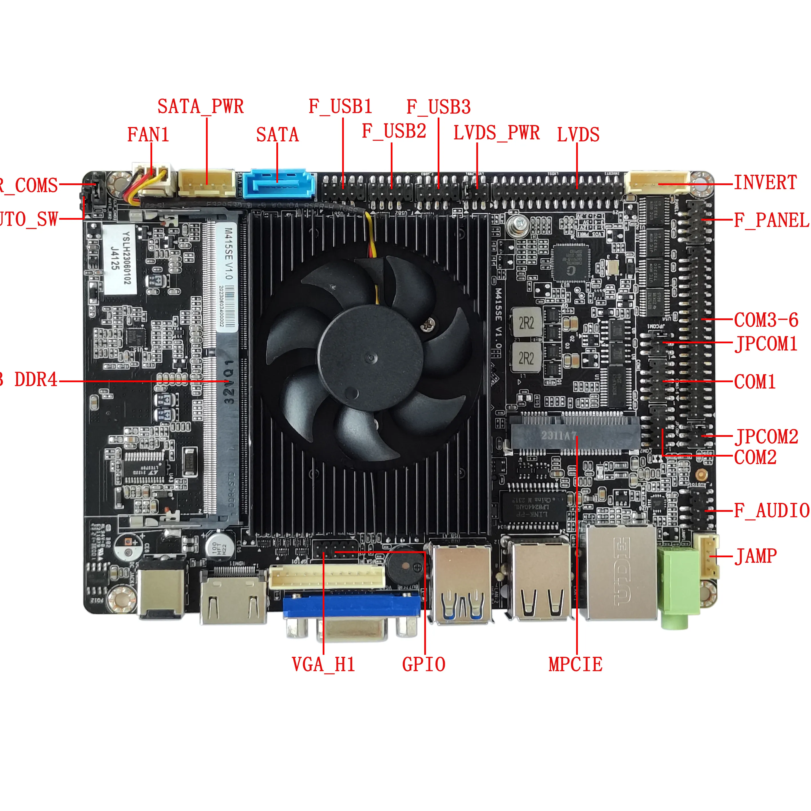 Motherboard 3.5inch Motherboard With Processor J4125 4 Monitors HD-MI VGA EDP LVDS 1xDDR4 8GB RAM 1TB SSD Motherboard For POS ATM ROBOT