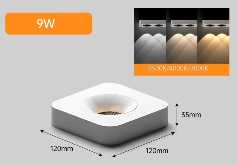 9w white shell white cup spotlight