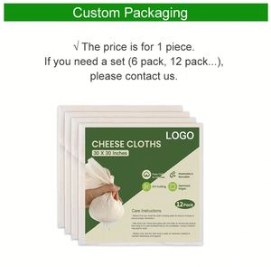 Toile à fromage en coton non blanchi de qualité alimentaire supérieure, réutilisable, avec bords ourlés, pour la cuisine, la fabrication de fromage, le passage du yaourt et la préparation des noix - Product Image 6