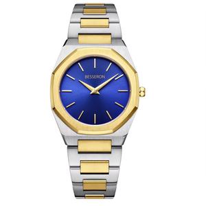 Reloj de Cuarzo para Mujer de 32 mm con Logotipo Personalizado, Brazalete de Acero Inoxidable en Oro de 22K, Reloj de Lujo para Dama, Modelo Mema, Delgado, Elegante y Ejecutivo - Product Image 3