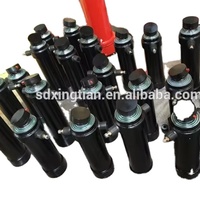 Mini vérin hydraulique télescopique multi-étages avec construction en acier et roulement pour remorque benne basculante, pression 250 bars