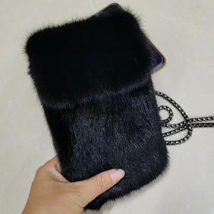 Borse in Vera Pelliccia di Visone Custodia per <span class=keywords><strong>Cellulare</strong></span> Mini Borsa a Tracolla Portafoglio Invernale da Spalla <span class=keywords><strong>Borsetta</strong></span> in Pelliccia di Visone Naturale - Product Image 5