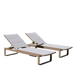 Sillón de Exterior Creativo Tipo <span class=keywords><strong>Cama</strong></span> para Hotel, Villa, Patio, Piscina, Jardín, <span class=keywords><strong>Chaise</strong></span> <span class=keywords><strong>Longue</strong></span> Impermeable y Resistente al Sol, Silla de Playa de Metal - Product Image 1