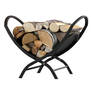 Gran oferta, estufa de madera duradera, rejilla, cubierta de <span class=keywords><strong>leña</strong></span>, carro, fuego de hierro fundido, portador de troncos de árbol de madera Natural, <span class=keywords><strong>Soporte</strong></span> redondo de troncos de latón - Product Image 5