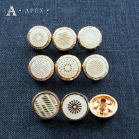 Bouton-pression de luxe 12 mm en alliage de zinc avec logo de marque APEX, personnalisable OEM/ODM pour Thobe, Kandura et Jubba