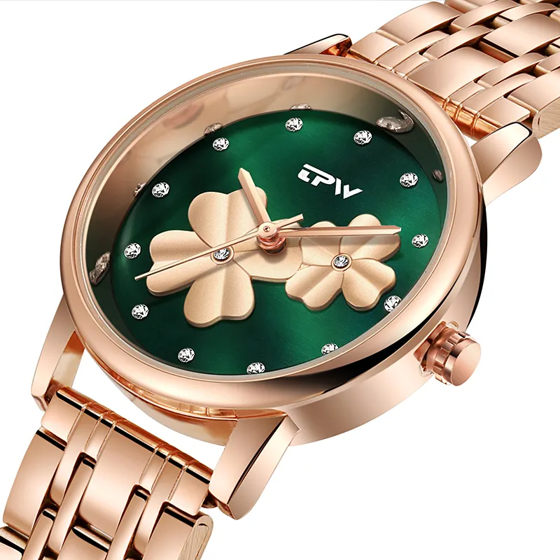 New Casual Gold Women Quartz Watch Wrist Luxury Girls Lady Diamond Stylish Watches Customized Damen Uhr Relojes De Cuarzo