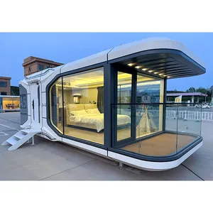 Contenedor de cápsula espacial Casas pequeñas móviles Contenedor personalizado Cabina Hotel Cabina de Apple