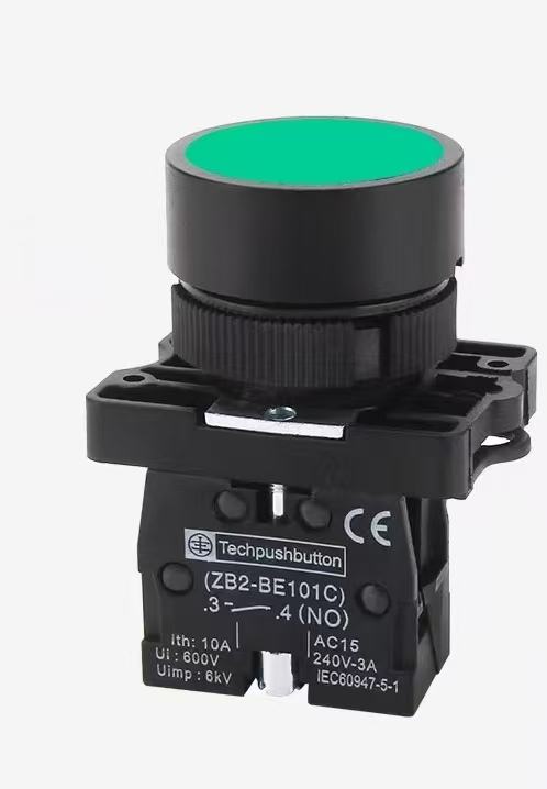 Green/Red Start Stop Button Switch XB2-EA31 Self-Resetting Copper Point Push-Button Switches With Metal Base