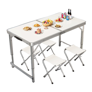 โต๊ะพับ 6 ฟุต โต๊ะพับคุณภาพสูง โต๊ะอลูมิเนียมอัลลอยด์สำหรับใช้งานกลางแจ้ง ดู<span class=keywords><strong>รีวิว</strong></span>ร้านค้า ความปลอดภัยและความทนทาน - Product Image 5