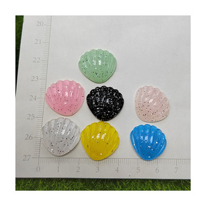Concha de mar brillante de resina, cabujón plano en miniatura con reverso plano para piezas decorativas DIY, accesorios para manualidades - Product Image 4