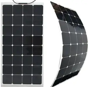 定制10W 6V 9V 12V 18v柔性太阳能电池板光伏层压板，带插座黑色框架，适用于公寓