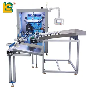 LC Brand automatic Cylinder screen printing machine with color sensor for milk tea cups plastic cup logo