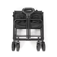 Chariot pliable portable en acier au carbone et tissu Oxford pour camping, shopping, pêche et transport extérieur