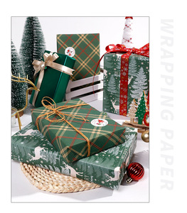 3Rolls 3M 760 Inches 3 Rolls Premium Gold Christmas Wrapping <strong>Paper</strong> <strong>Snowflake</strong> and Tree <strong>Patterns</strong> for Festive Holiday Packaging - Product Image 6