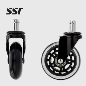 Office Plastic Rubber Swivel Chair Casters Replacement 3 Inch Heavy-Duty <b>Adjustable</b> Eco-Friendly <b>Computer</b> Gaming <b>Desk</b> Caster - Product Image 1