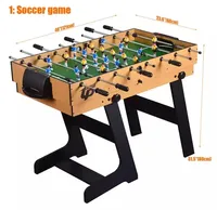 Vente en gros mini table de jeu pliante 4 en 1 multifonctionnelle pour le tennis, le billard, le football et les tables de billard