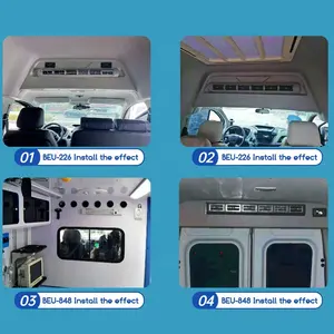 Unidad de ensamblaje Universal de aire acondicionado para coche, unidad de refrigeración de 12v y 24v para camión, pan, Saloon, autobús escolar, vehículo de rescate